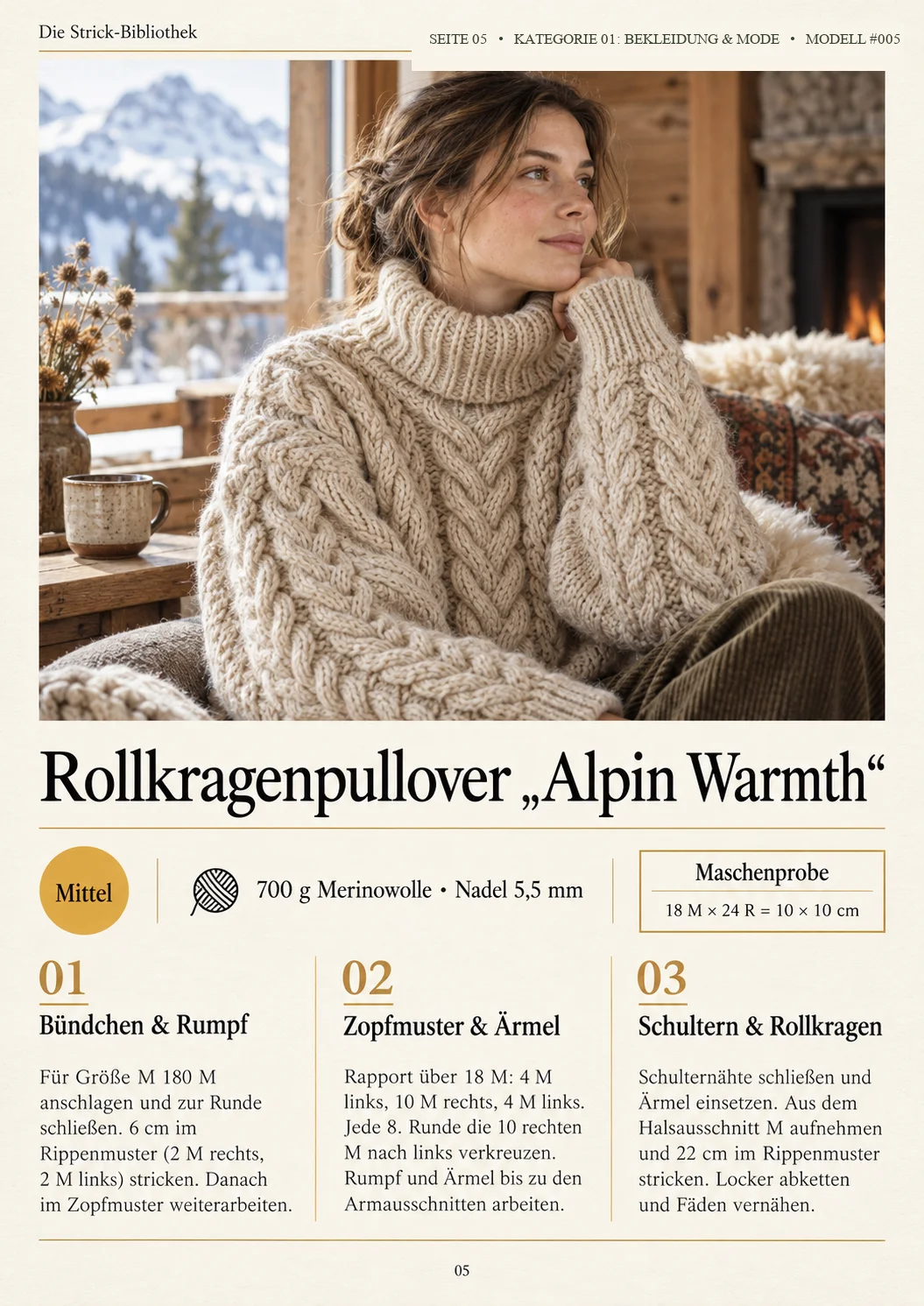 Rollkragenpullover Anleitung
